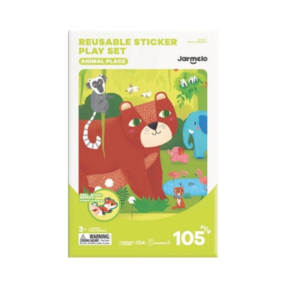 Libro de Pegatinas Reutilizables Animal Place Jarmelo IndyaEduOcio Libro de Pegatinas Reutilizables Animal Place Jarmelo IndyaEduOcio