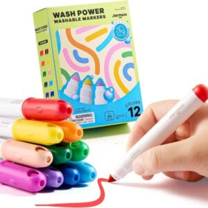 Rotuladores Extra Lavables Wash Power 12 Colores Jarmelo IndyaEduOcio