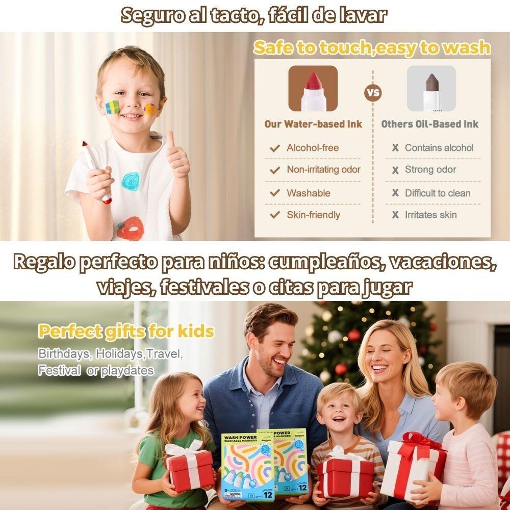 Rotuladores Extra Lavables Wash Power 12 Colores Jarmelo IndyaEduOcio 6 Rotuladores Extra Lavables Wash Power 12 Colores Jarmelo IndyaEduOcio