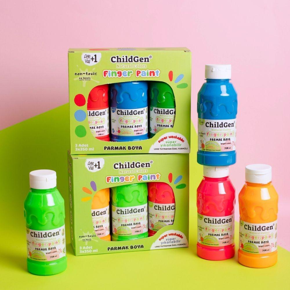 Set 3 Botes Pintura de Dedos Orgánica Neón 3 x 350 ml ChildGen IndyaEduOcio 2 Set 3 Botes Pintura de Dedos Orgánica Neón 3 x 350 ml ChildGen IndyaEduOcio