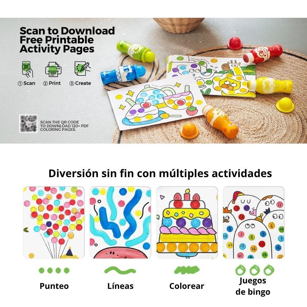 Set Creativo 6 Marcadores de Puntos Dot Family Jarmelo IndyaEduOcio 7 Set Creativo 6 Marcadores de Puntos Dot Family Jarmelo IndyaEduOcio