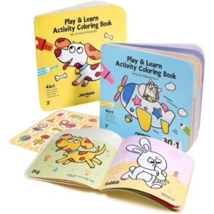 Set de 2 Libros de Actividades Play & Learn Animals & Vehicles Jarmelo IndyaEduOcio