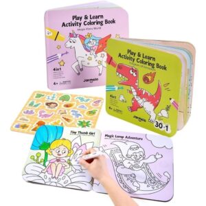 Set de 2 Libros de Actividades Play & Learn Dino & Fairy World Jarmelo IndyaEduOcio