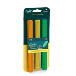 3Doodler Start+ Recambios 75 Filamentos Naranja Amarillo Verde - indyaeduocio