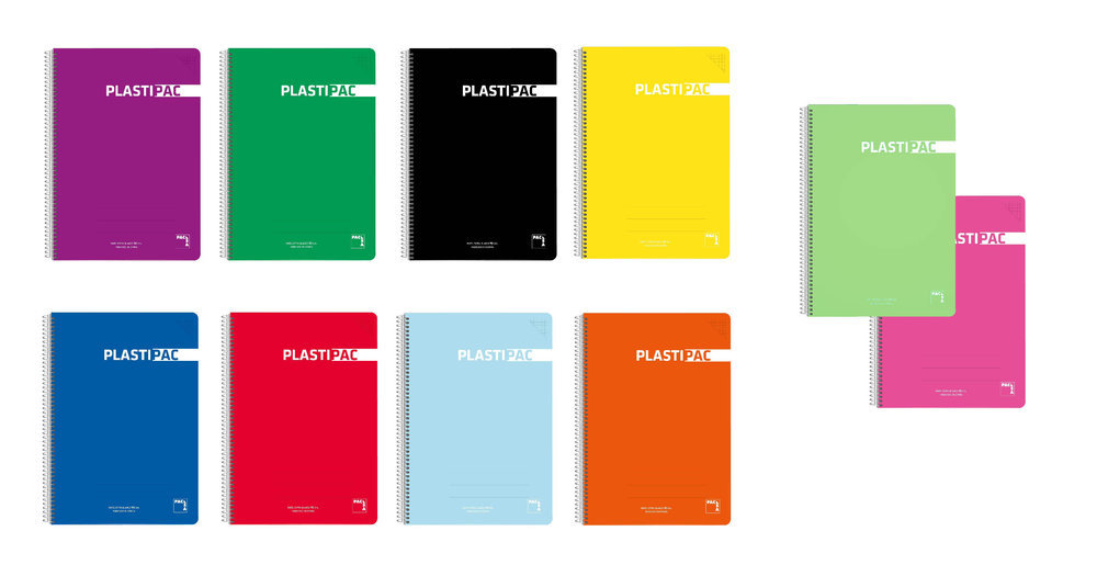 Bloc Espiral Folio 80 Hojas Liso Colores - Plastipac - indyaeduocio Bloc Espiral Folio 80 Hojas Liso Colores - Plastipac - indyaeduocio