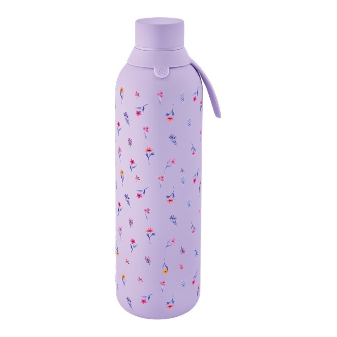 Botella Cerámica 750 ml Lilac Little Bloom - Lovely Story - indyaeduocio Botella Cerámica 750 ml Lilac Little Bloom - Lovely Story - indyaeduocio