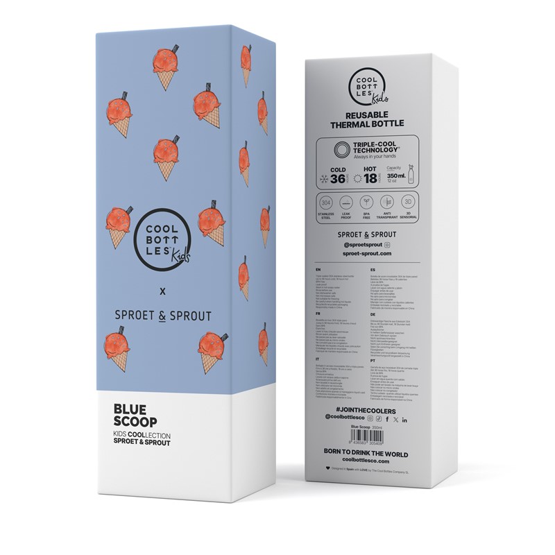 Botella Infantil Blue Scoop 350 ml - Cool Bottles - indyaeduocio 4 Botella Infantil Blue Scoop 350 ml - Cool Bottles - indyaeduocio