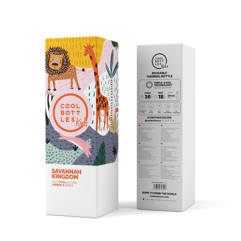 Botella Infantil Savannah Kingdom 260 ml - Cool Bottles - indyaeduocio 4 Botella Infantil Savannah Kingdom 260 ml - Cool Bottles - indyaeduocio