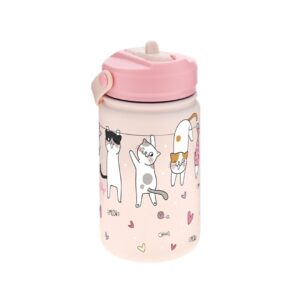Botella Térmica Infantil Meow Love 330 ml - Lovely Story - indyaeduocio