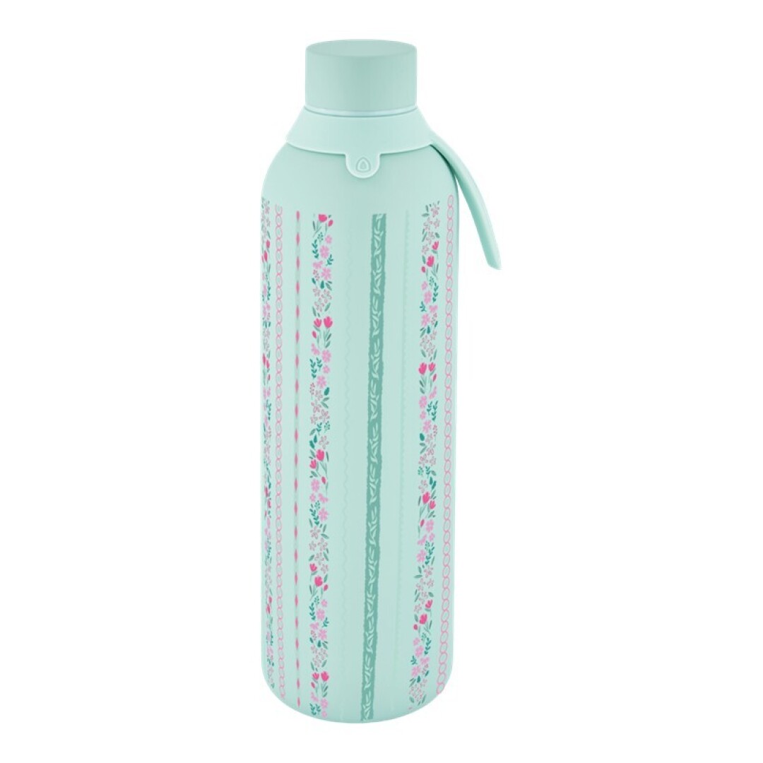 Botella Térmica Petal Lines Mint 750 ml - Lovely Story - indyaeduocio Botella Térmica Petal Lines Mint 750 ml - Lovely Story - indyaeduocio