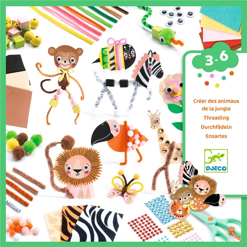 Caja creativa Crea Animales de la Jungla - Djeco - indyaeduocio 2 Caja creativa Crea Animales de la Jungla - Djeco - indyaeduocio