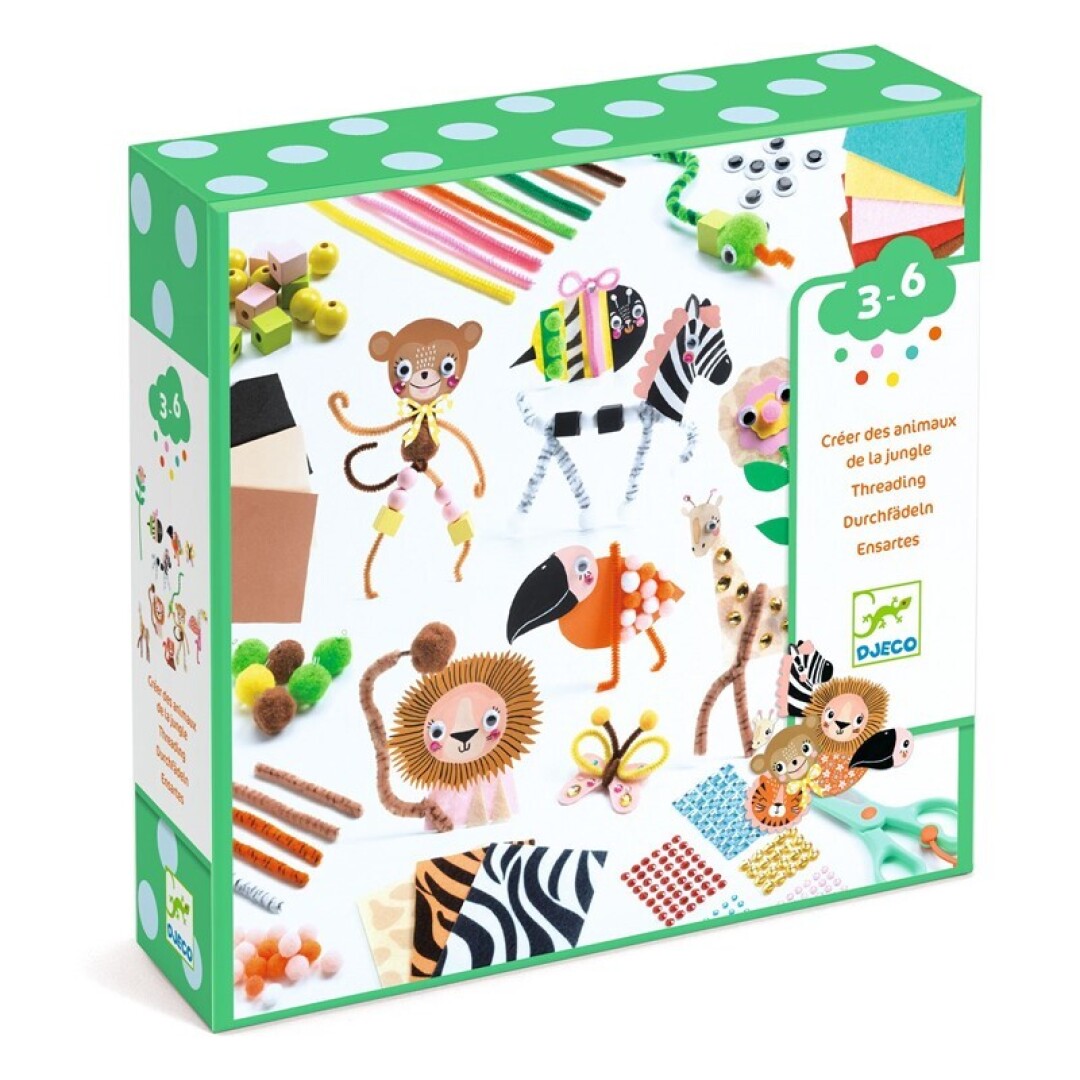 Caja creativa Crea Animales de la Jungla - Djeco - indyaeduocio Caja creativa Crea Animales de la Jungla - Djeco - indyaeduocio