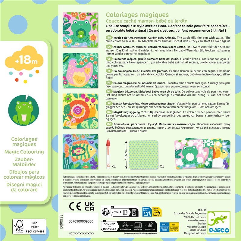 Coloreado mágico Animales bebé del jardín - Djeco - indyaeduocio 2 Coloreado mágico Animales bebé del jardín - Djeco - indyaeduocio