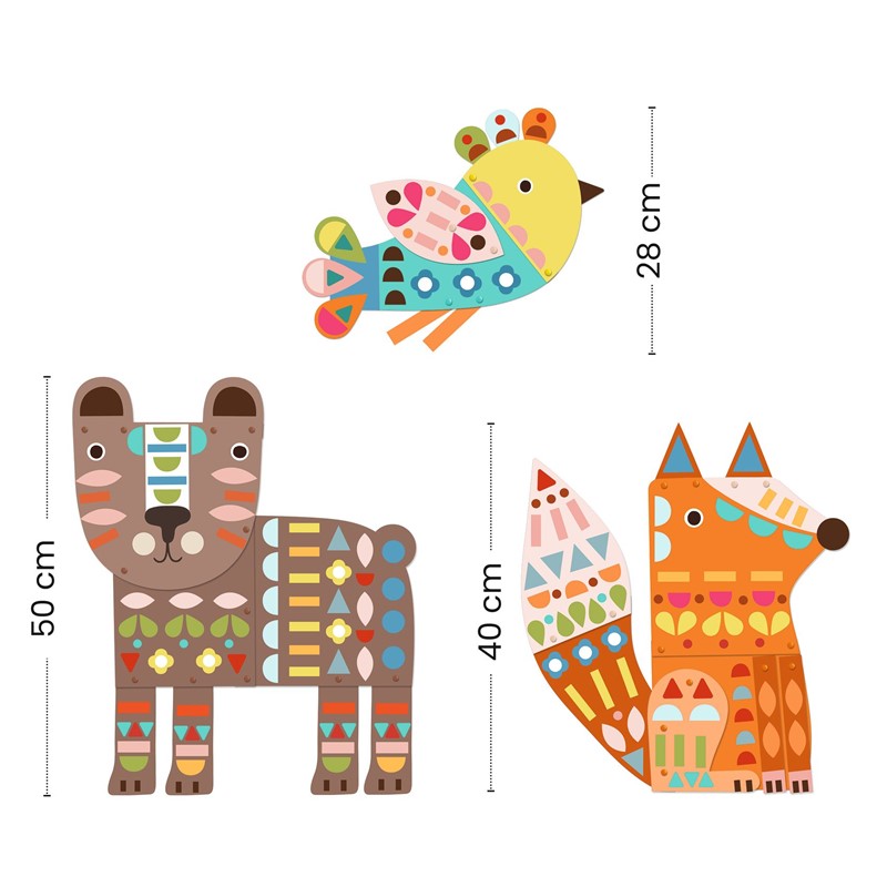 Crear con papel 3 animales gigantes - Djeco - indyaeduocio 2 Crear con papel 3 animales gigantes - Djeco - indyaeduocio