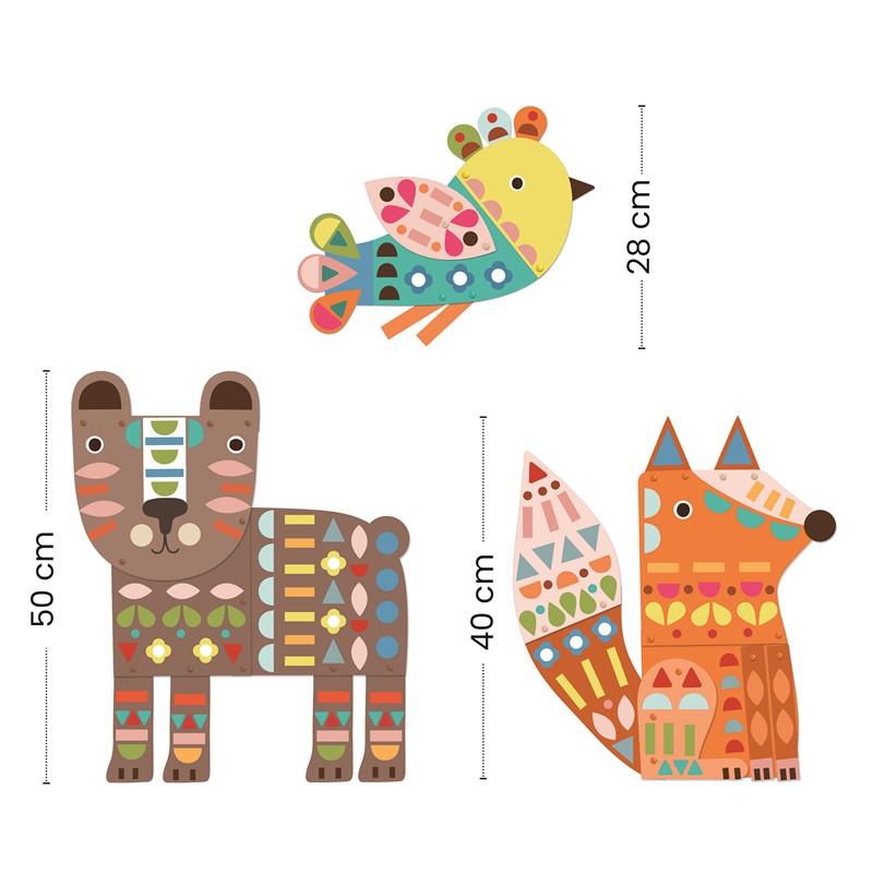 Crear con papel 3 animales gigantes - Djeco - indyaeduocio 3 Crear con papel 3 animales gigantes - Djeco - indyaeduocio