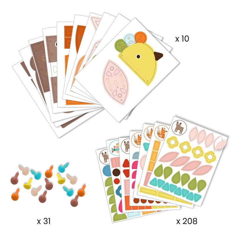 Crear con papel 3 animales gigantes - Djeco - indyaeduocio 4 Crear con papel 3 animales gigantes - Djeco - indyaeduocio