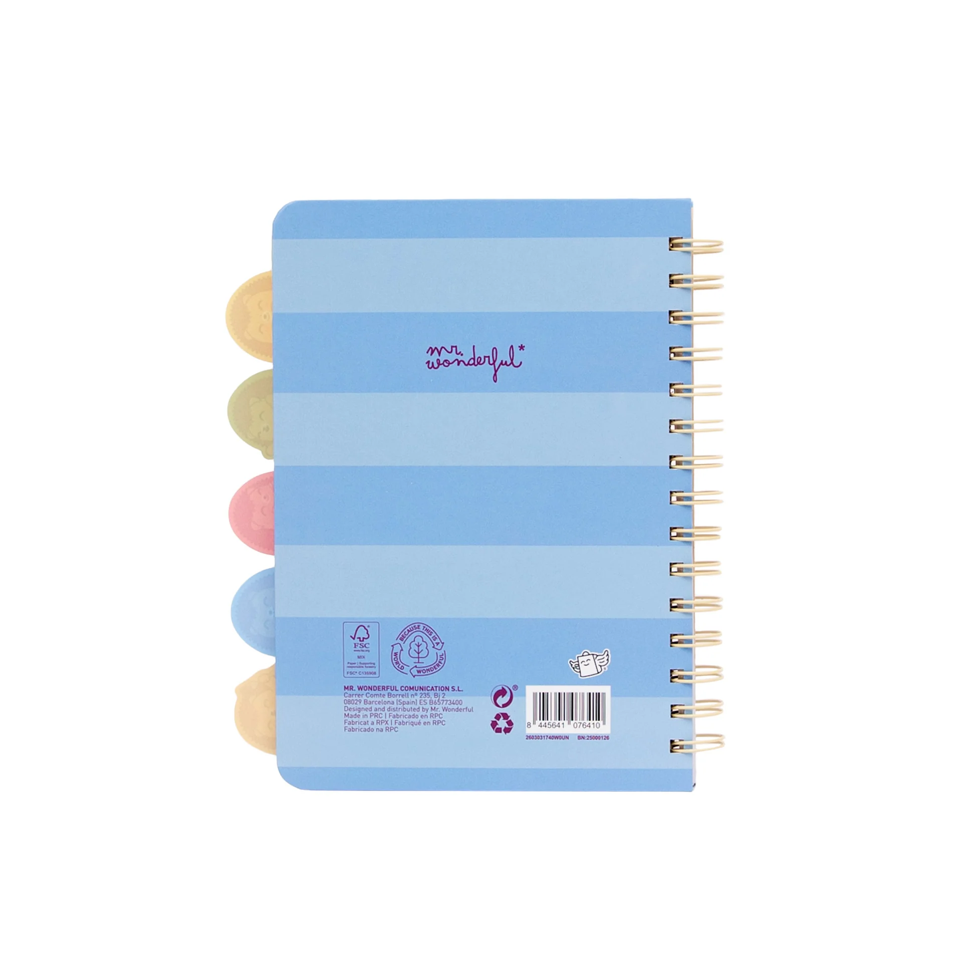 Cuaderno A5 con separadores Erizo - Mr. Wonderful - indyaeduocio 5 Cuaderno A5 con separadores Erizo - Mr. Wonderful - indyaeduocio