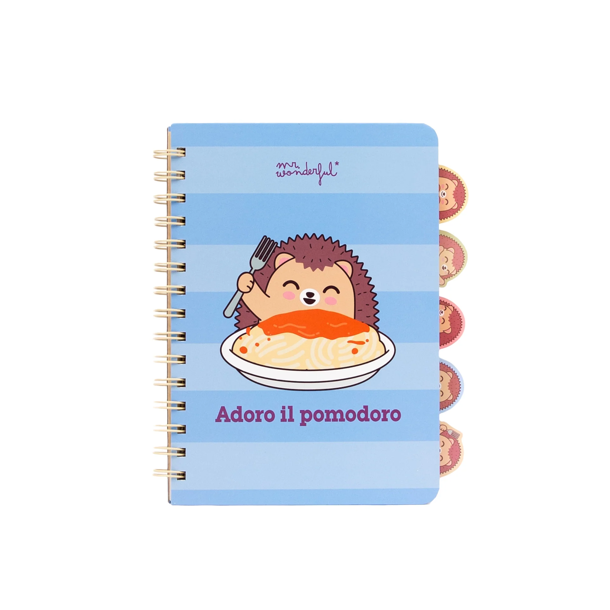 Cuaderno A5 con separadores Erizo - Mr. Wonderful - indyaeduocio Cuaderno A5 con separadores Erizo - Mr. Wonderful - indyaeduocio