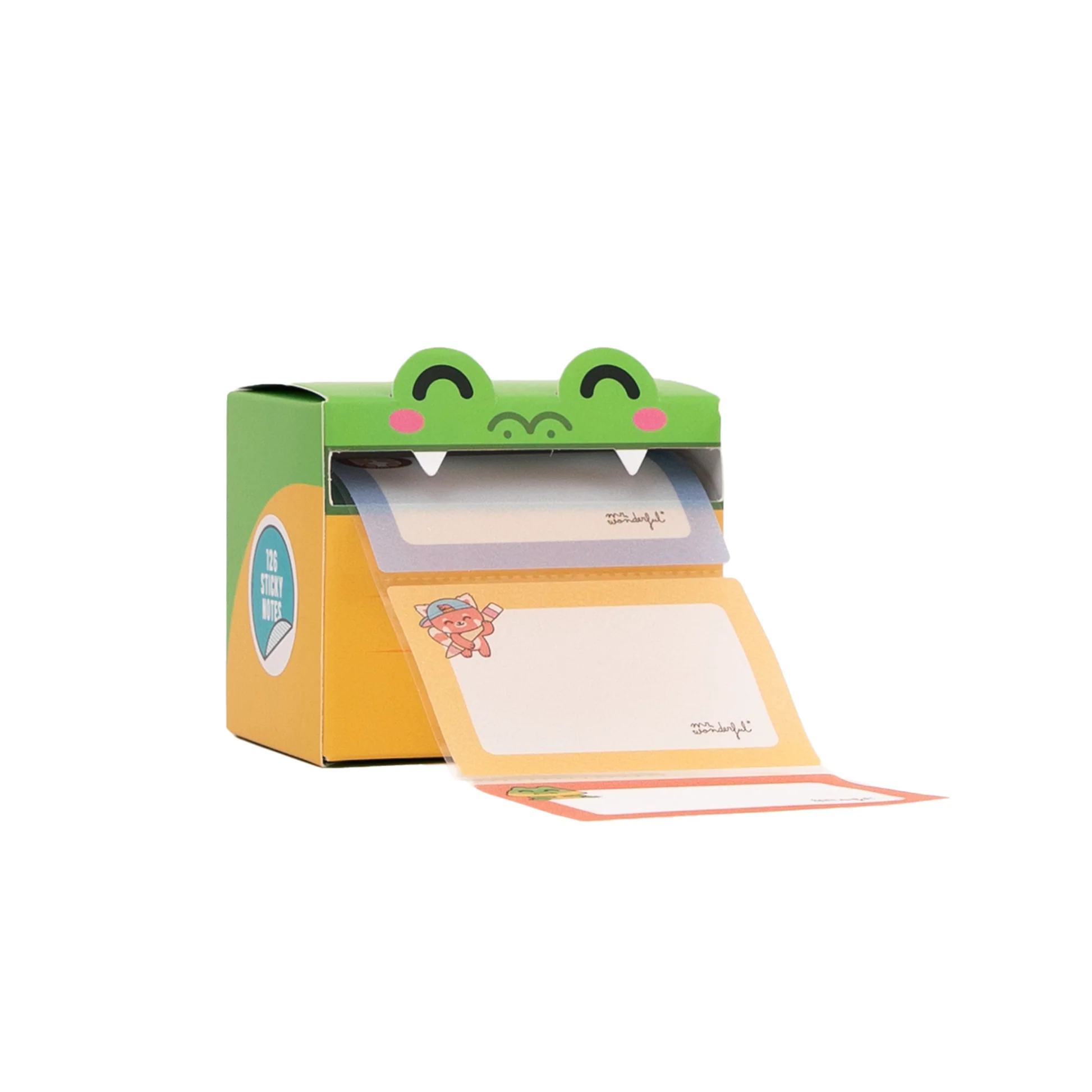 Dispensador de notas adhesivas transparentes Cocodrilo - Mr. Wonderful - indyaeduocio 2 Dispensador de notas adhesivas transparentes Cocodrilo - Mr. Wonderful - indyaeduocio