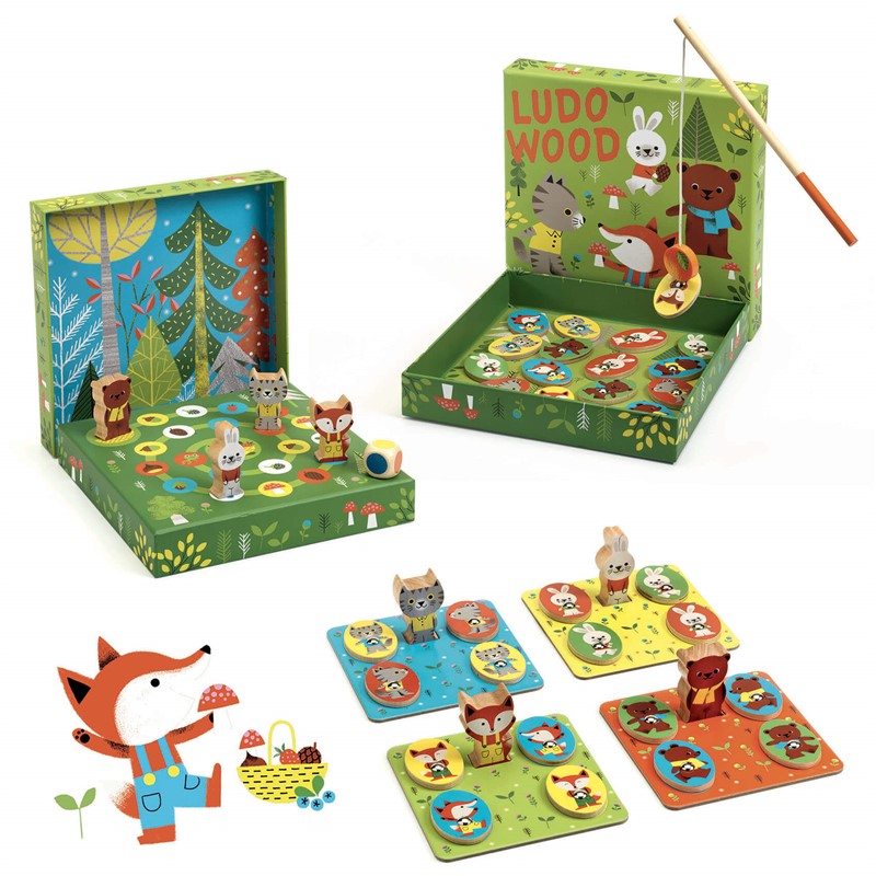 Juego educativo Ludo Wood 4 Juegos - Djeco - indyaeduocio 2 Juego educativo Ludo Wood 4 Juegos - Djeco - indyaeduocio
