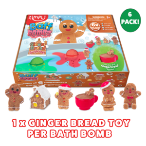 Pack 6 Bombas de Baño Gingerbread - Zimpli Kids - indyaeduocio