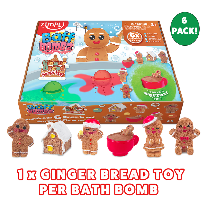 Pack 6 Bombas de Baño Gingerbread - Zimpli Kids - indyaeduocio Pack 6 Bombas de Baño Gingerbread - Zimpli Kids - indyaeduocio