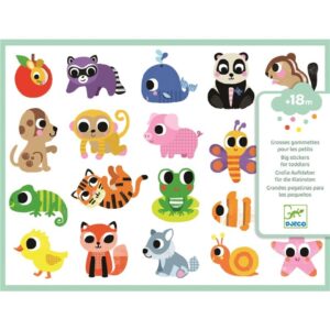 Pegatinas bebés de animales - Djeco - indyaeduocio
