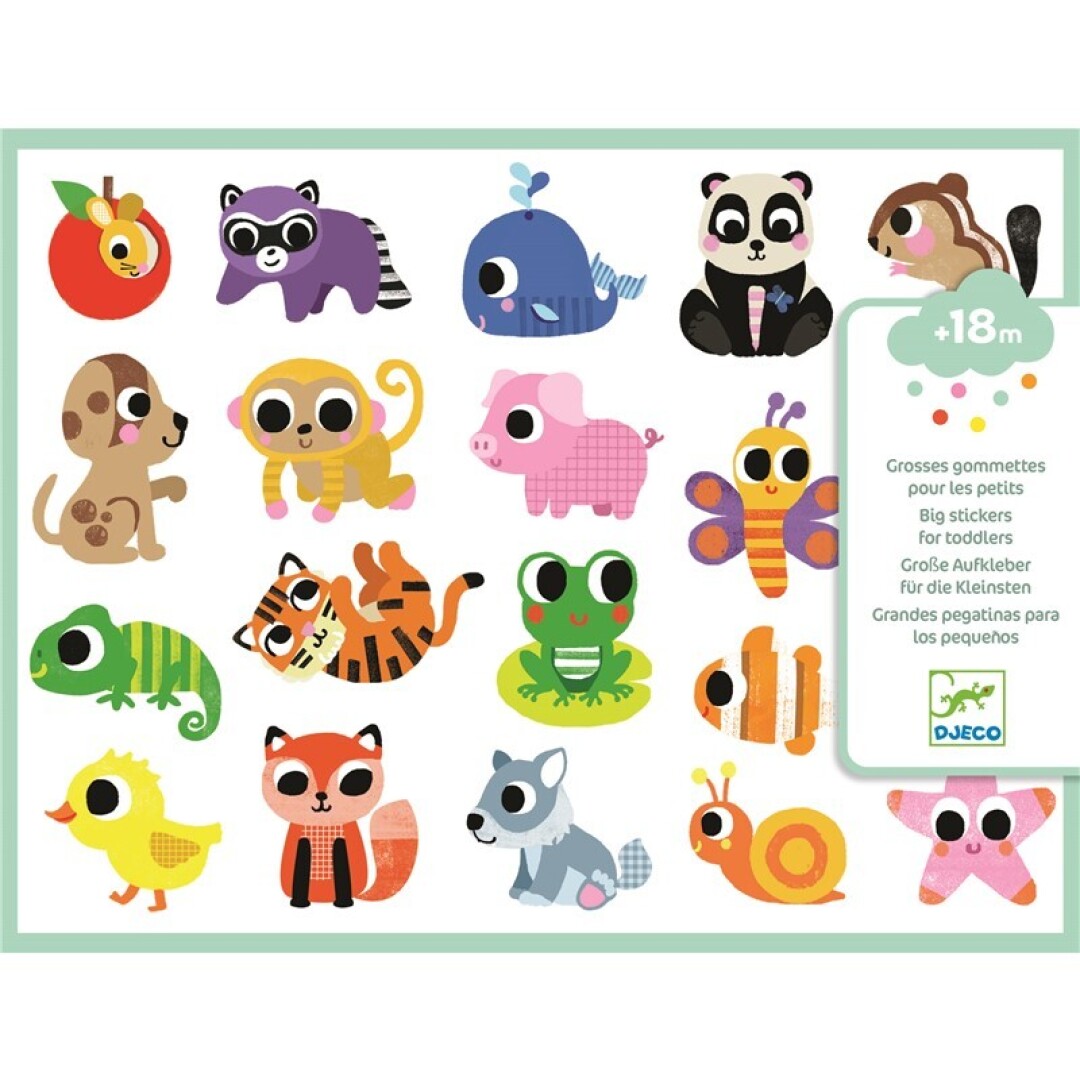 Pegatinas bebés de animales - Djeco - indyaeduocio Pegatinas bebés de animales - Djeco - indyaeduocio