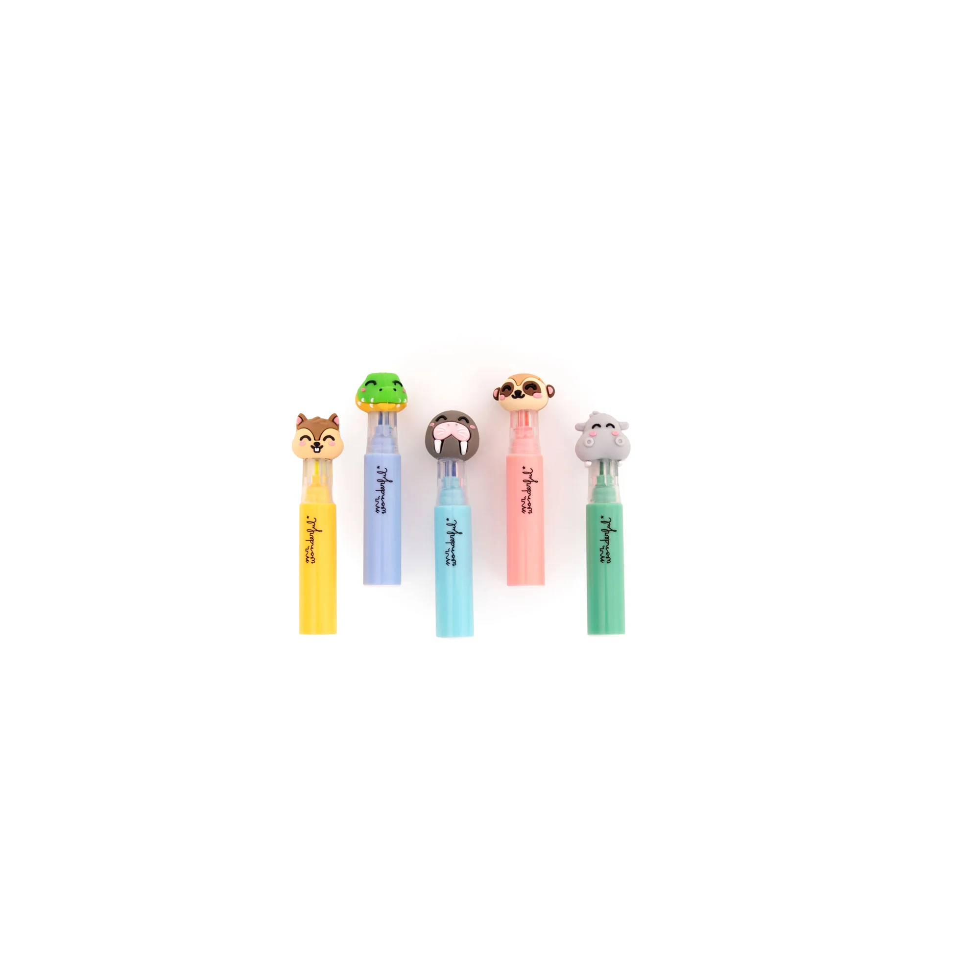 Set de 5 minisubrayadores con personajes Wonder Comic - Mr. Wonderful - indyaeduocio 3 Set de 5 minisubrayadores con personajes Wonder Comic - Mr. Wonderful - indyaeduocio