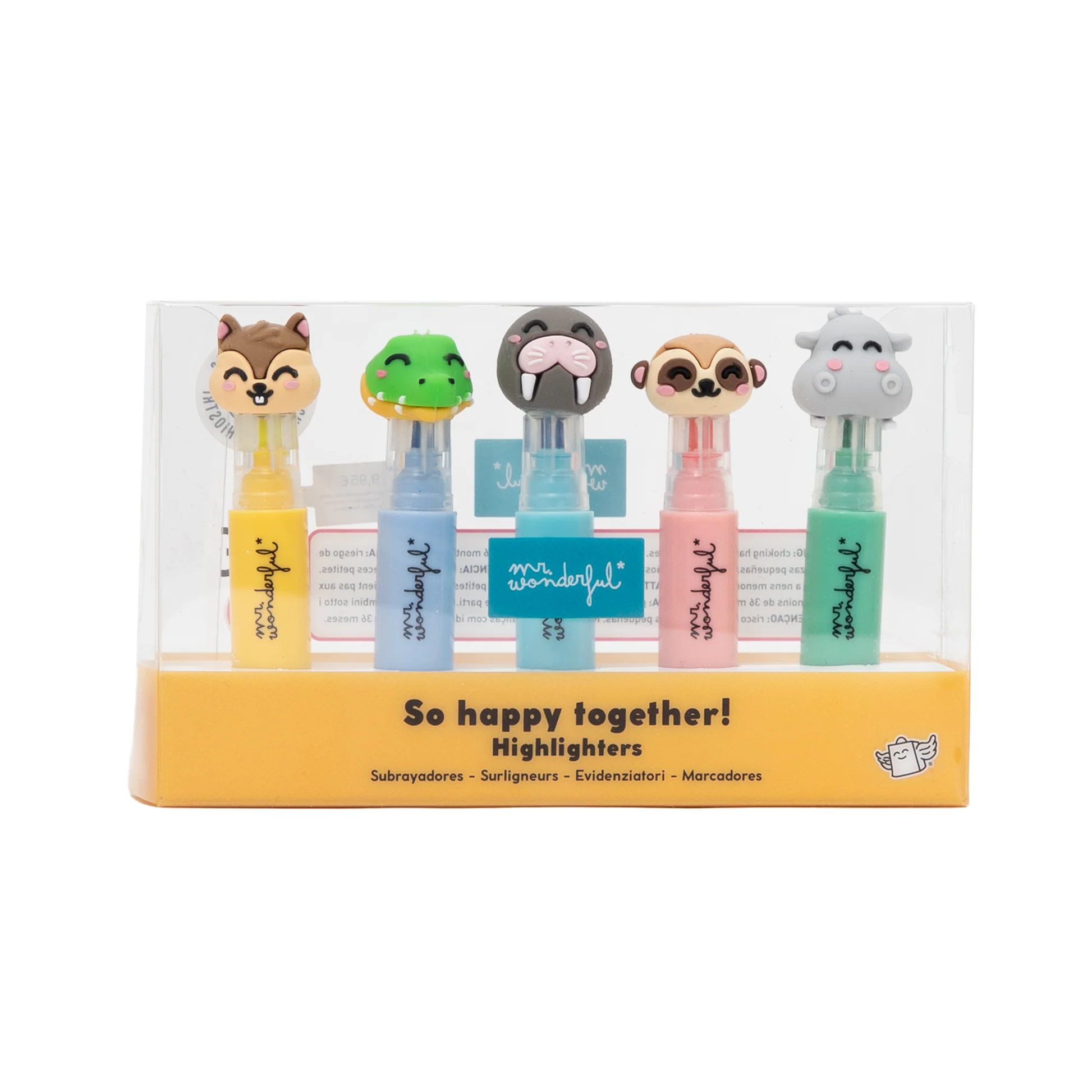 Set de 5 minisubrayadores con personajes Wonder Comic - Mr. Wonderful - indyaeduocio 4 Set de 5 minisubrayadores con personajes Wonder Comic - Mr. Wonderful - indyaeduocio