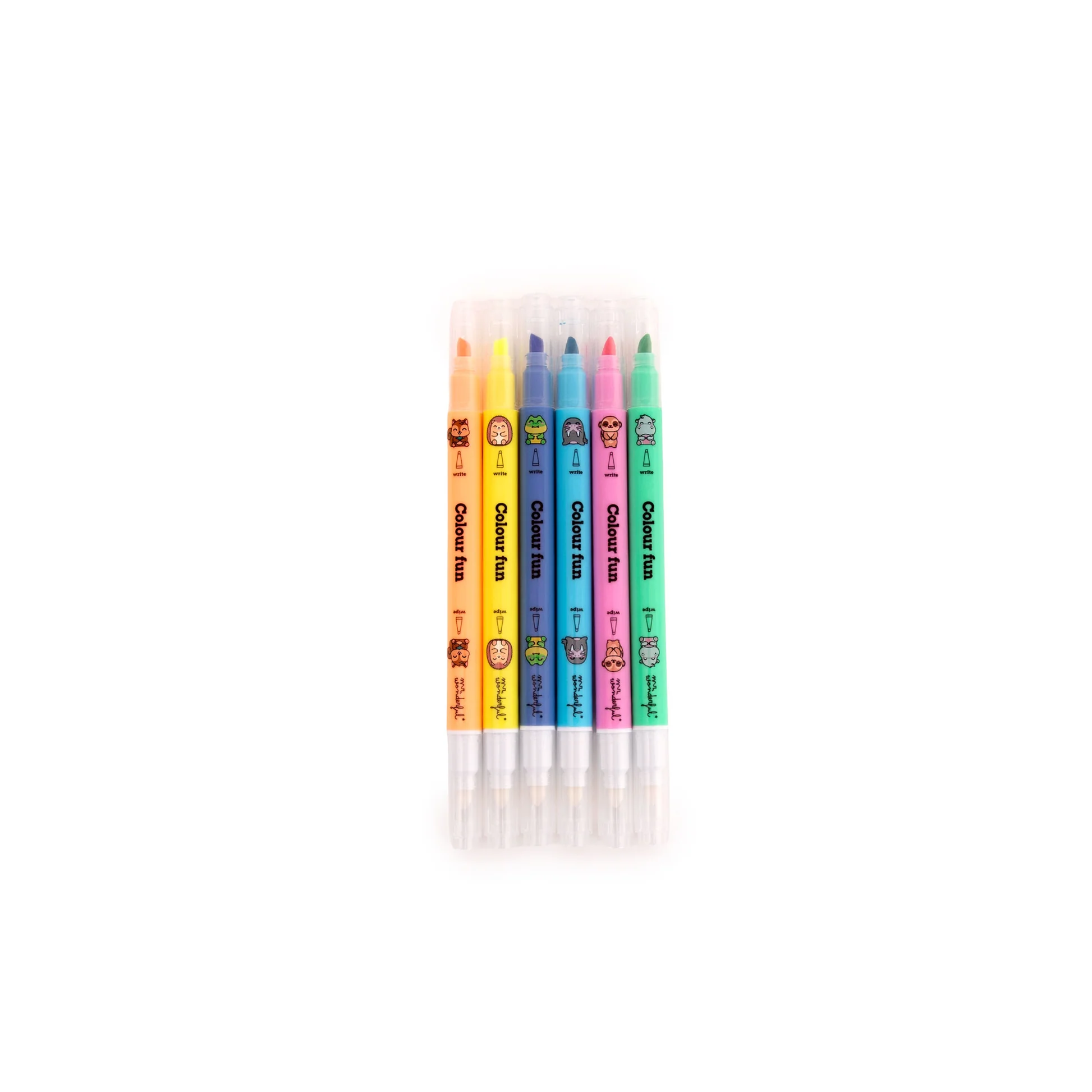 Set de 6 subrayadores borrables Wonder Comic - Mr. Wonderful - indyaeduocio 3 Set de 6 subrayadores borrables Wonder Comic - Mr. Wonderful - indyaeduocio