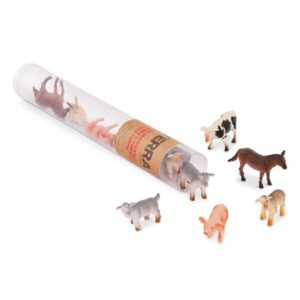 Tubo 10 animales de la granja Terra 4-8 cm - indyaeduocio