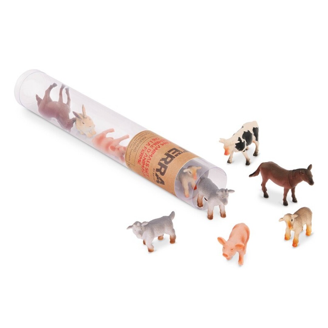 Tubo 10 animales de la granja Terra 4-8 cm - indyaeduocio Tubo 10 animales de la granja Terra 4-8 cm - indyaeduocio