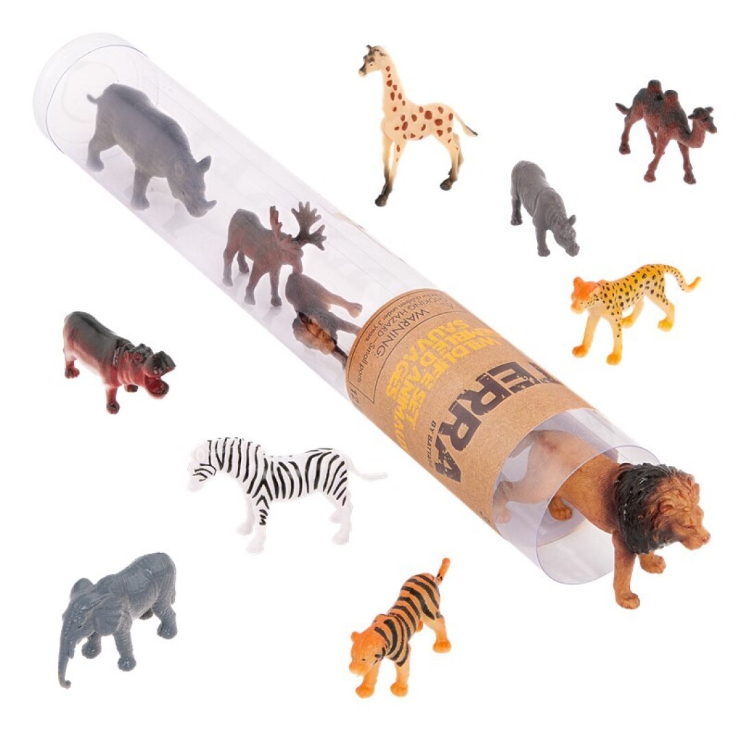 Tubo 12 animales salvajes Terra 4-8 cm - indyaeduocio Tubo 12 animales salvajes Terra 4-8 cm - indyaeduocio