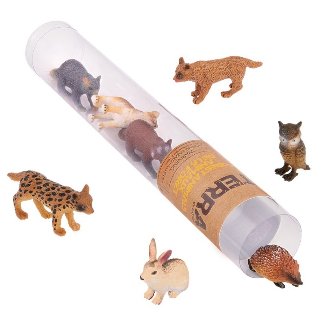 Tubo 8 animales del bosque Terra 4-9 cm - indyaeduocio Tubo 8 animales del bosque Terra 4-9 cm - indyaeduocio