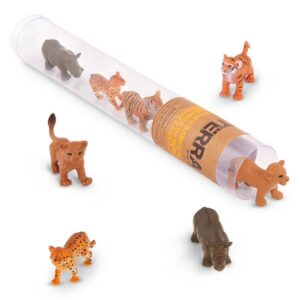 Tubo 8 animales salvajes Terra 5-7 cm - indyaeduocio