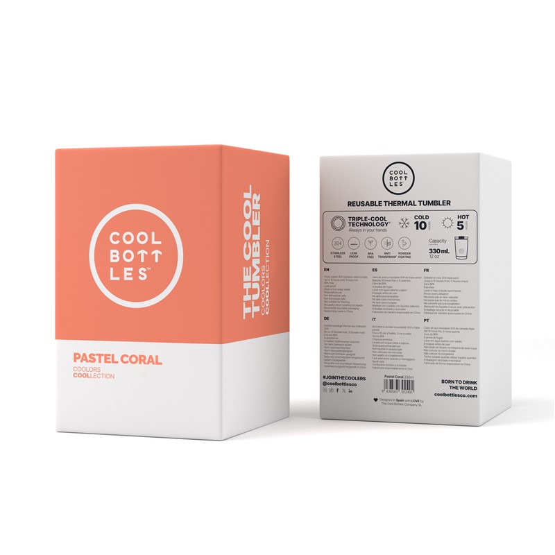 Vaso Térmico Pastel Coral 330 ml - Cool Bottles - indyaeduocio 6 Vaso Térmico Pastel Coral 330 ml - Cool Bottles - indyaeduocio