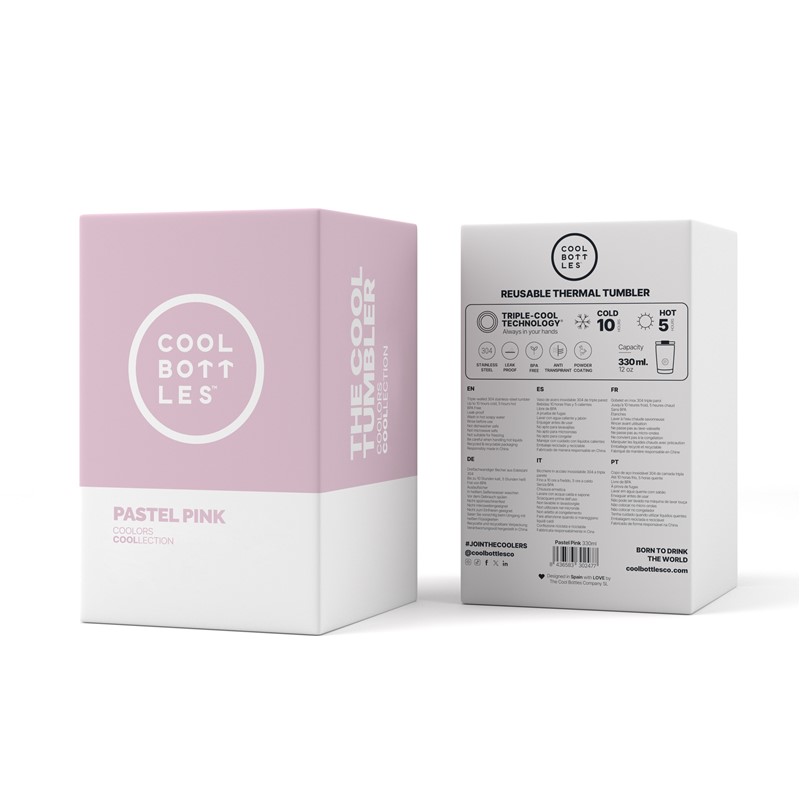 Vaso Térmico Pastel Pink 330 ml - Cool Bottles - indyaeduocio 6 Vaso Térmico Pastel Pink 330 ml - Cool Bottles - indyaeduocio