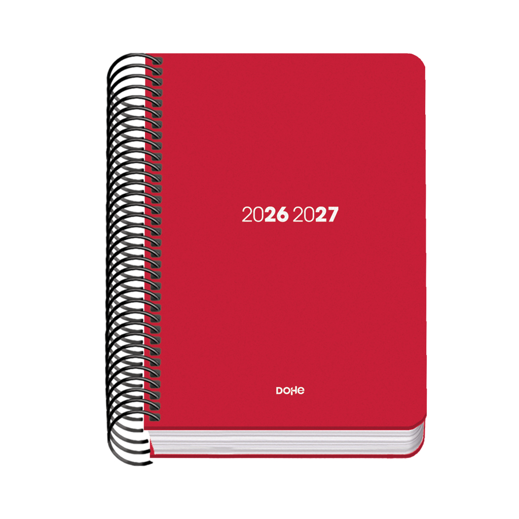 Agenda Element Roja 2026-2027 Día Página A6 - Dohe - indyaeduocio Agenda Element Roja 2026-2027 Día Página A6 - Dohe - indyaeduocio