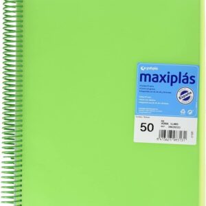 Capeta 50 fundas A4 maxiplas transparentes verde