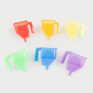 Set de 6 Embudos Translúcidos de Colores - Tickit - indyaeduocio