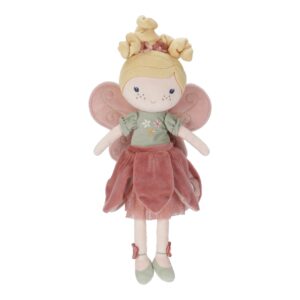 Muñeca hada Mila Fairy Garden Little Dutch de 35 cm, con alas, sobre fondo blanco
